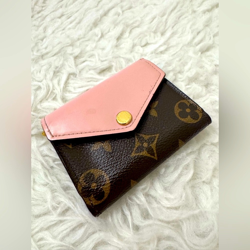 Louis Vuitton Pink and Brown Wallet with Luxurious Design